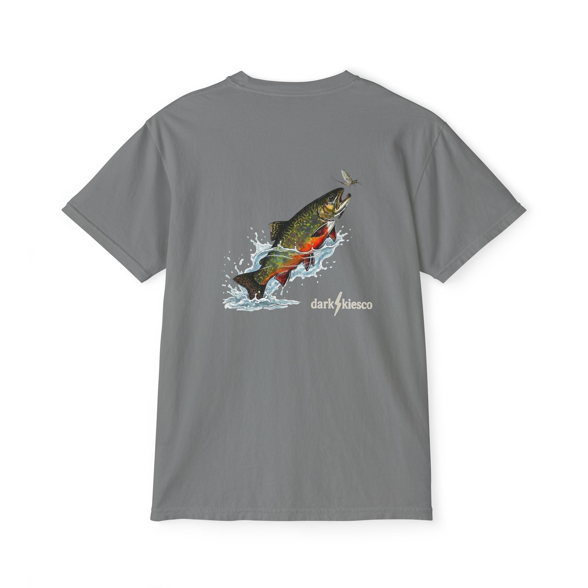 Pocket T-Shirt — Leaping Trout Graphic Pocket Tee