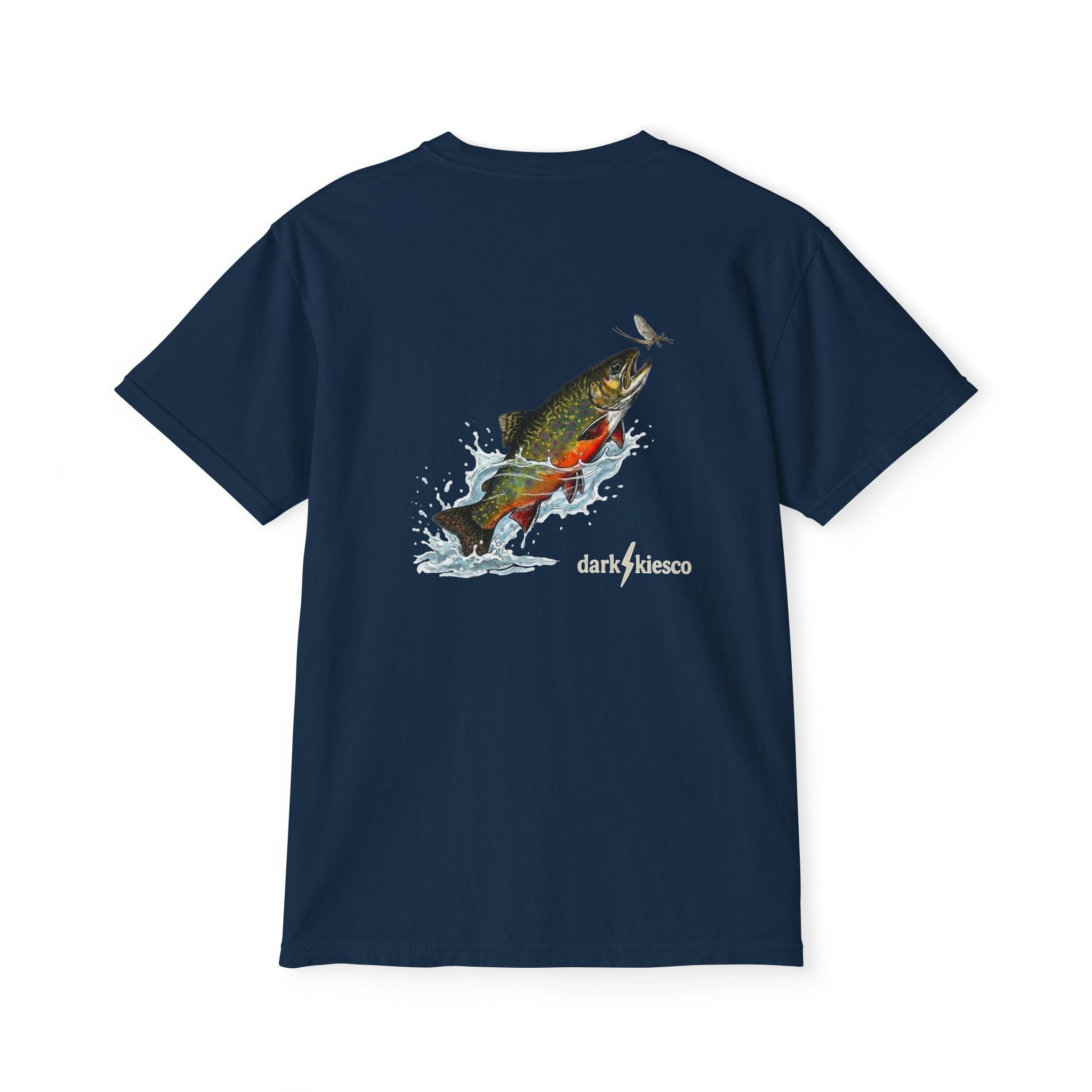 Pocket T-Shirt — Leaping Trout Graphic Pocket Tee