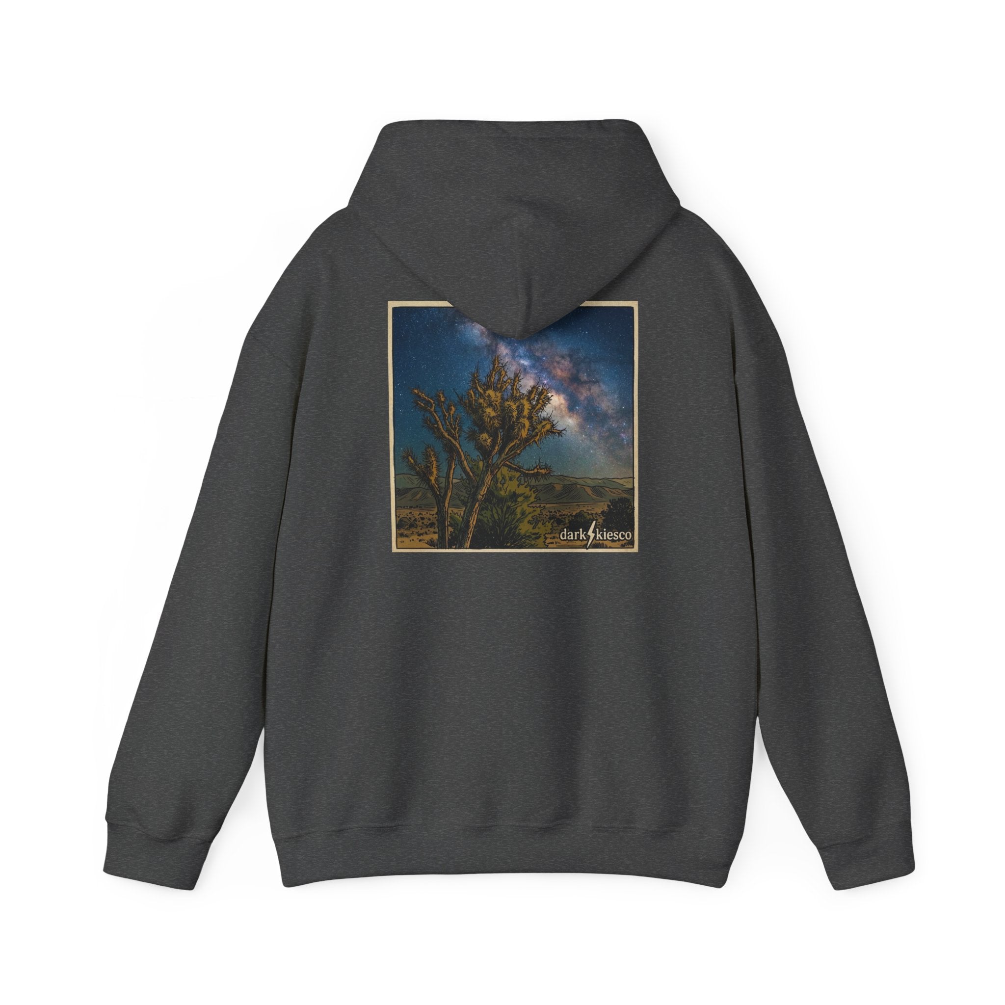 Night Sky Joshua Tree Hoodie — Milky Way Desert Landscape Pullover