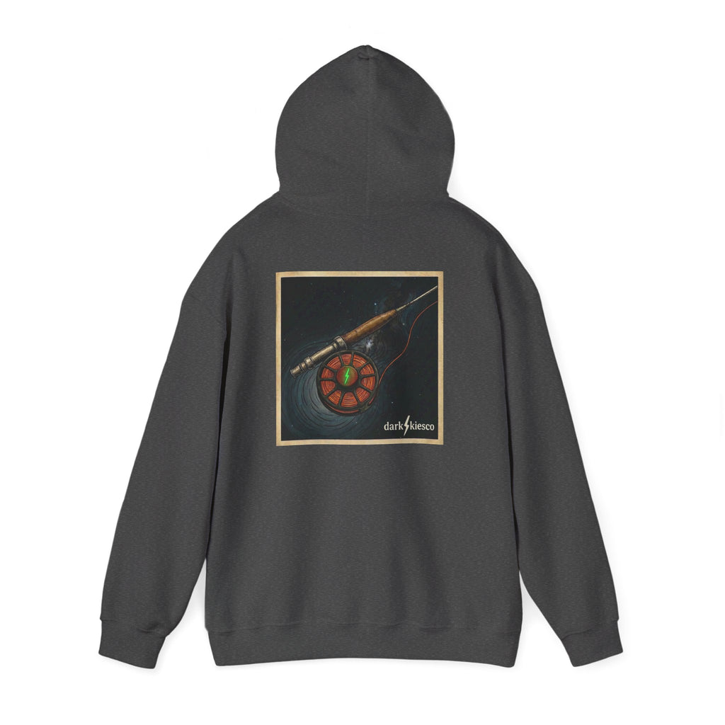 Hoodie - Dark Night Fly Rod & Reel Graphic Hooded Sweatshirt