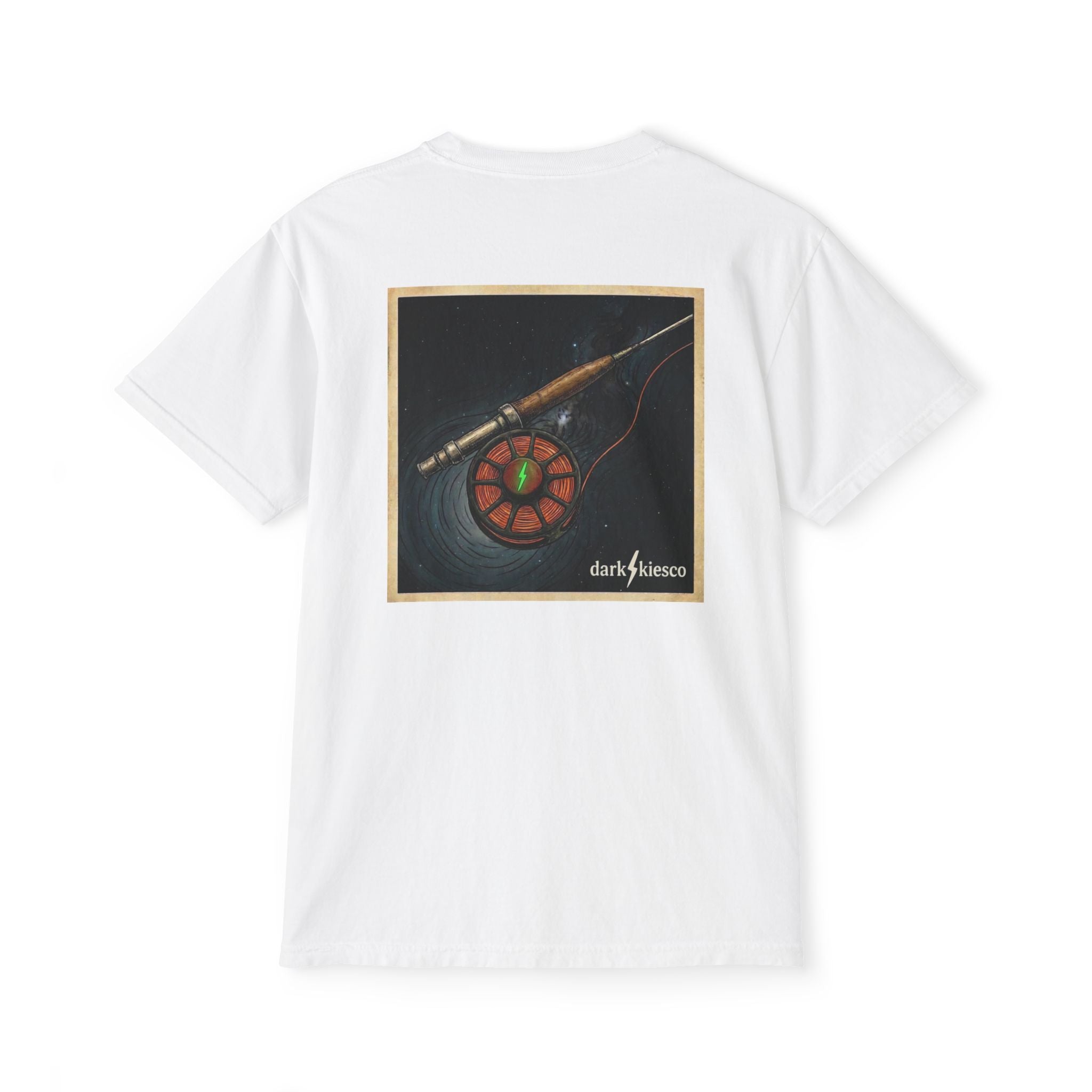 Pocket T-Shirt — Fly Rod & Reel Back Print