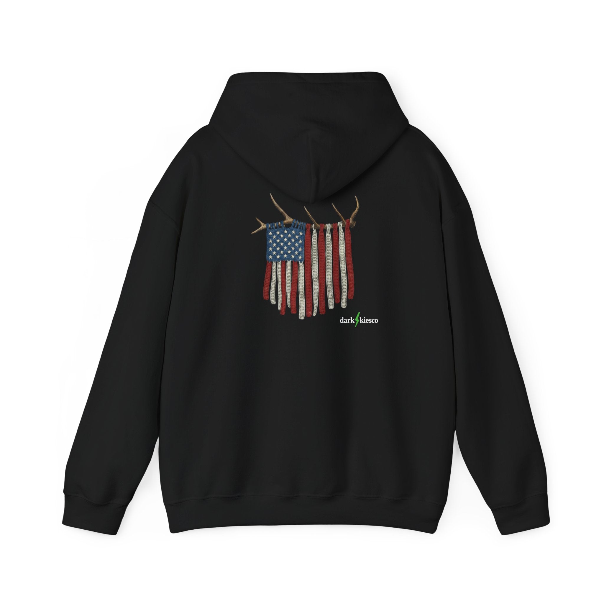America Flag Elk Antler Hoodie — Hooded Sweatshirt