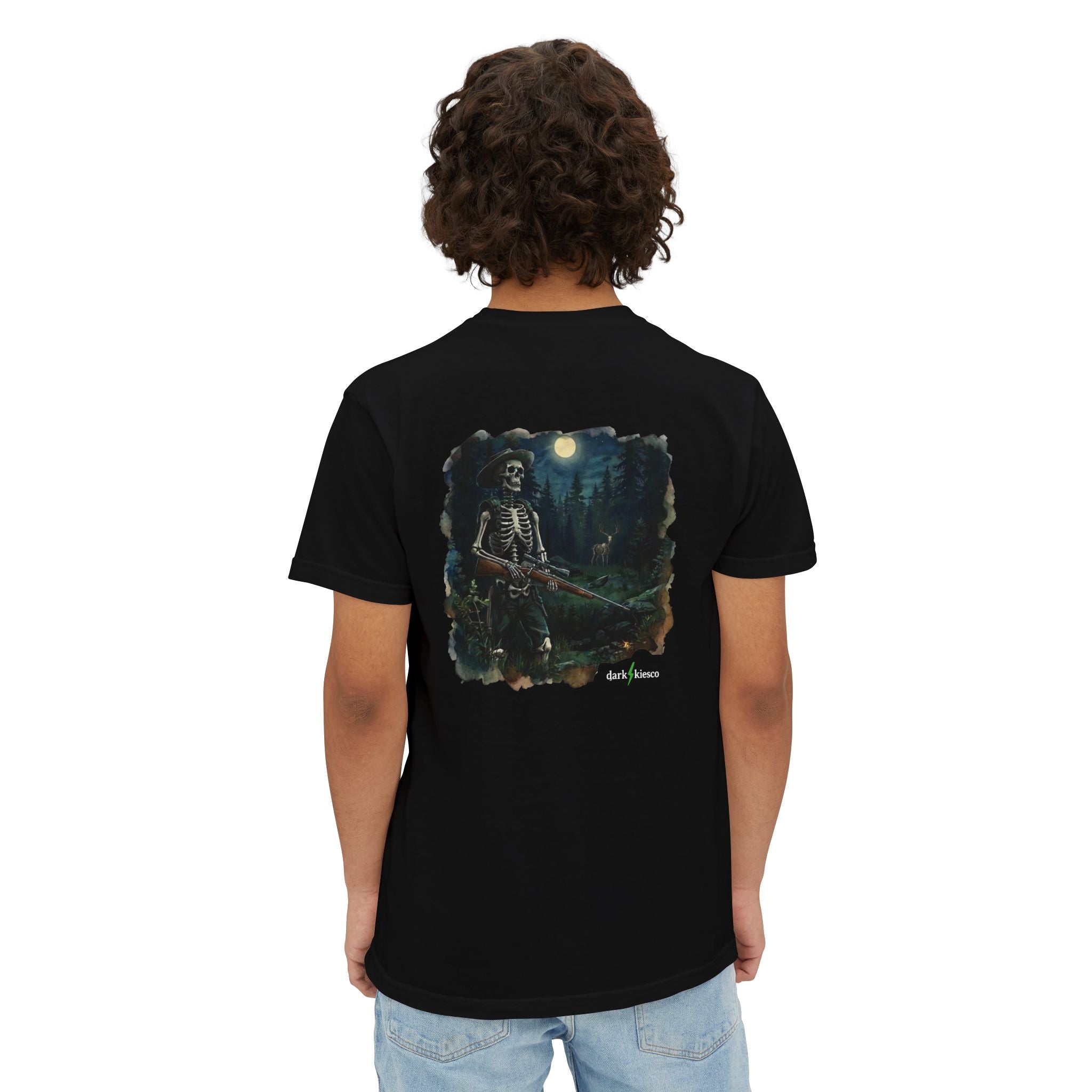 Skeleton Hunter Pocket T-Shirt — Graphic Tee