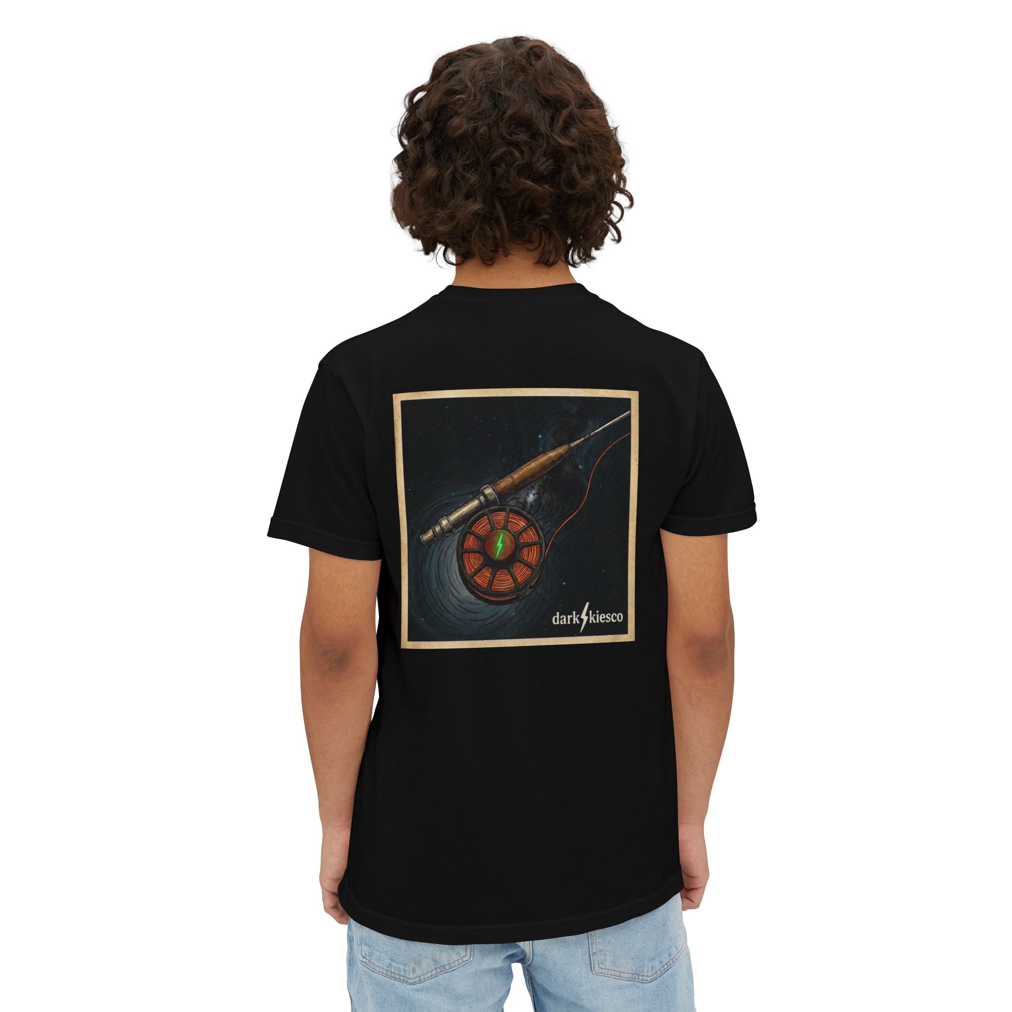 Pocket T-Shirt — Fly Rod & Reel Back Print