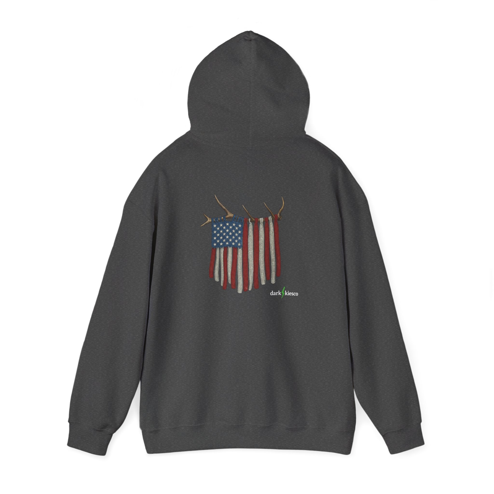 America Flag Elk Antler Hoodie — Hooded Sweatshirt
