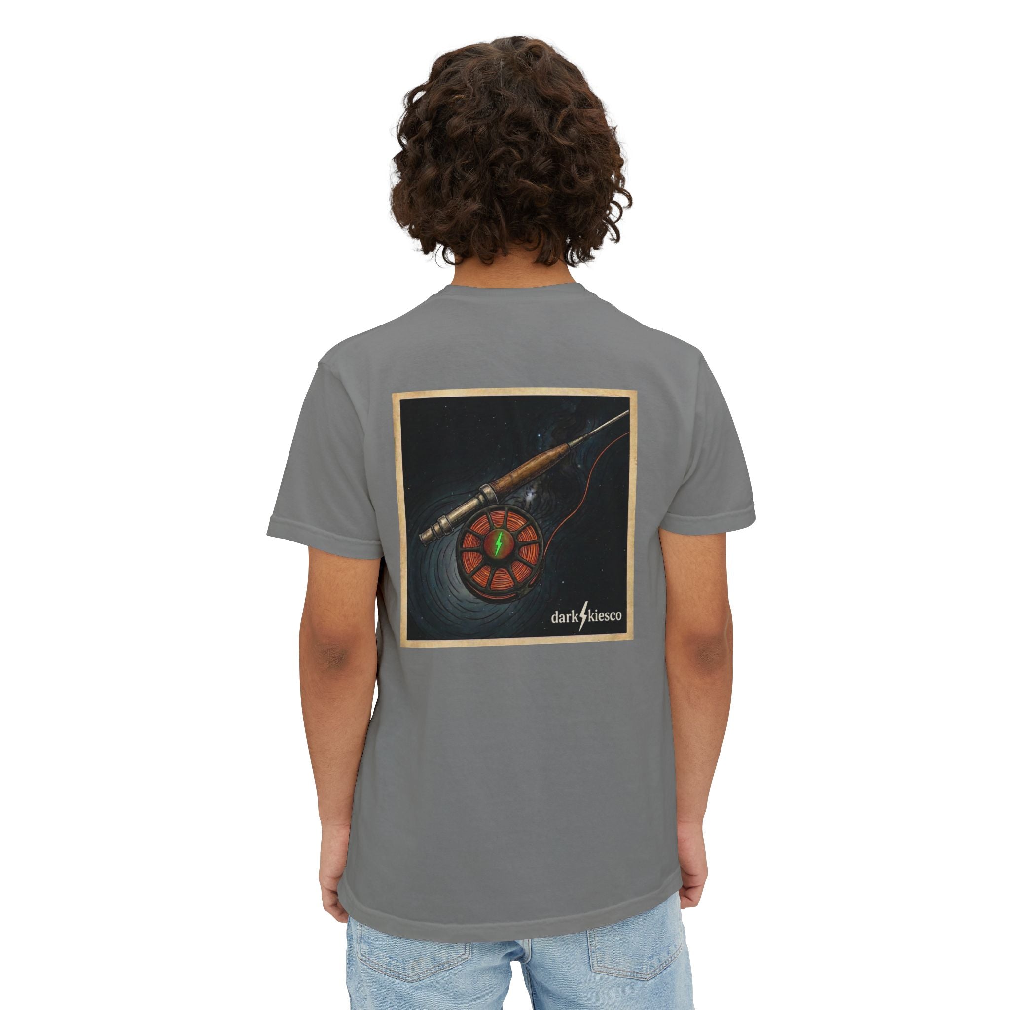Pocket T-Shirt — Fly Rod & Reel Back Print