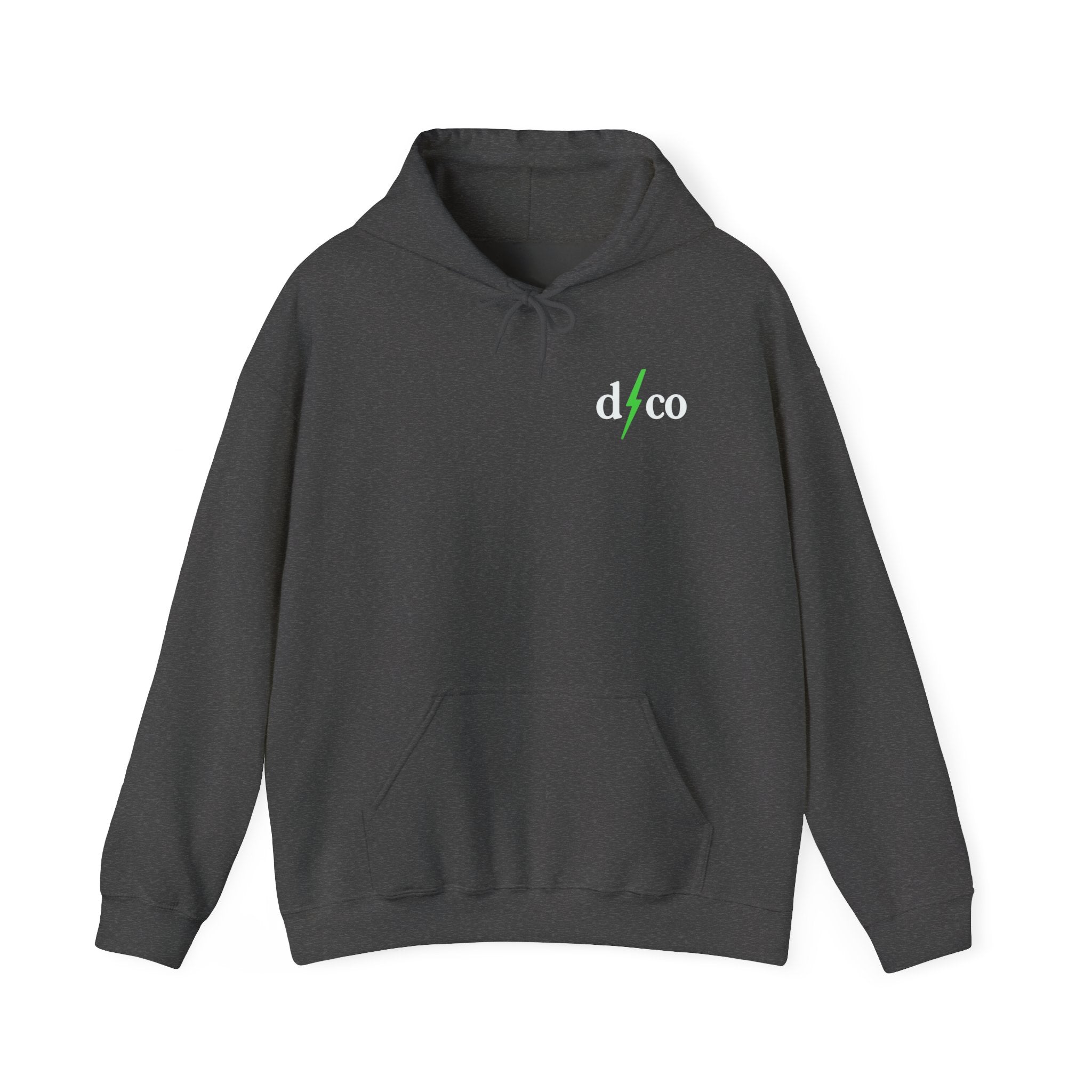 Snake & Cutthroat Graphic Hoodie — dark/peace Logo Chest & Back Art