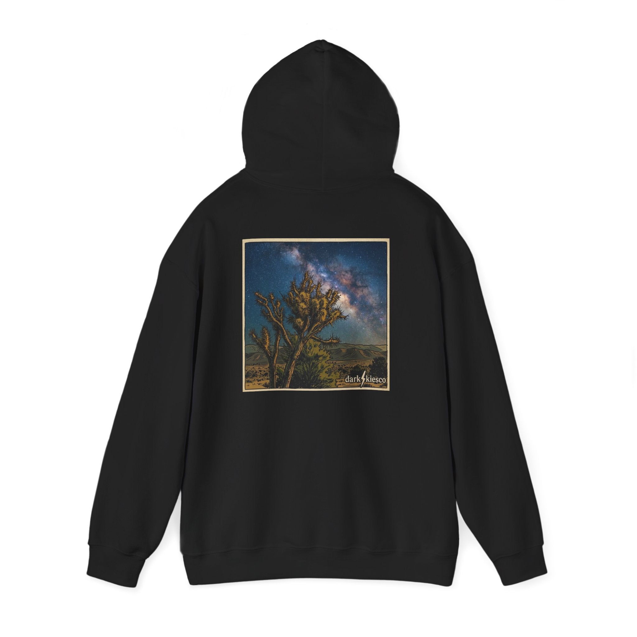 Night Sky Joshua Tree Hoodie — Milky Way Desert Landscape Pullover