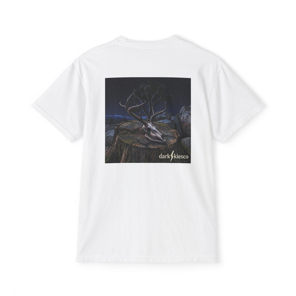 Pocket T-Shirt — Dark Night Mule Deer Graphic Pocket Tee