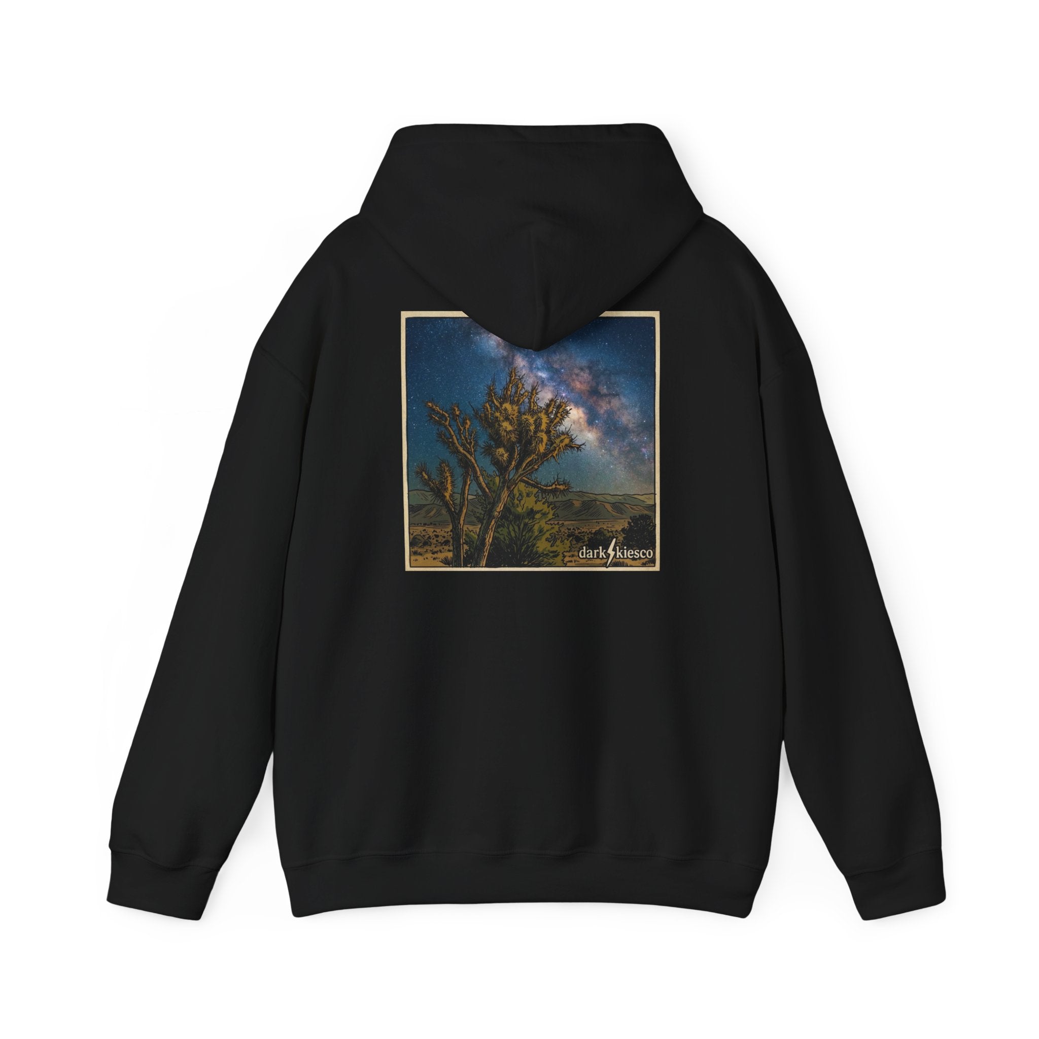 Night Sky Joshua Tree Hoodie — Milky Way Desert Landscape Pullover