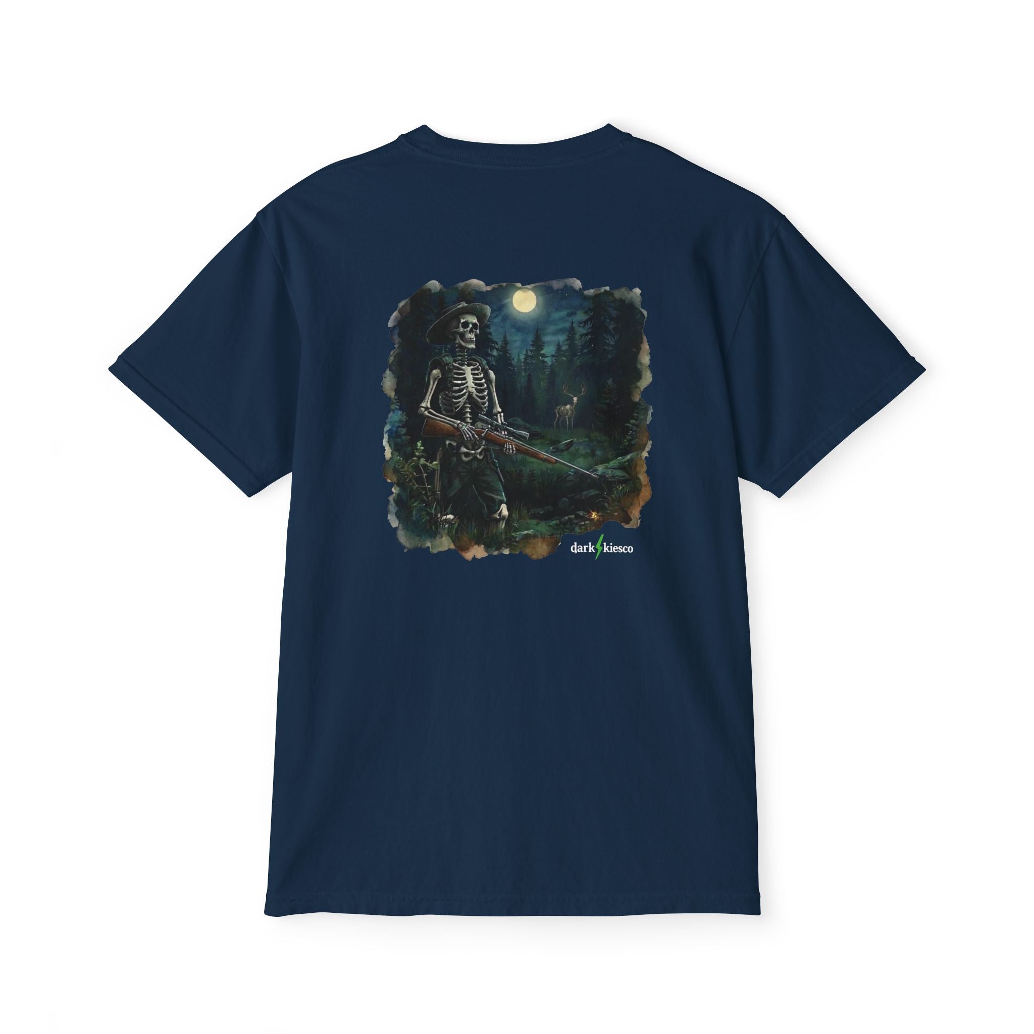 Skeleton Hunter Pocket T-Shirt — Graphic Tee