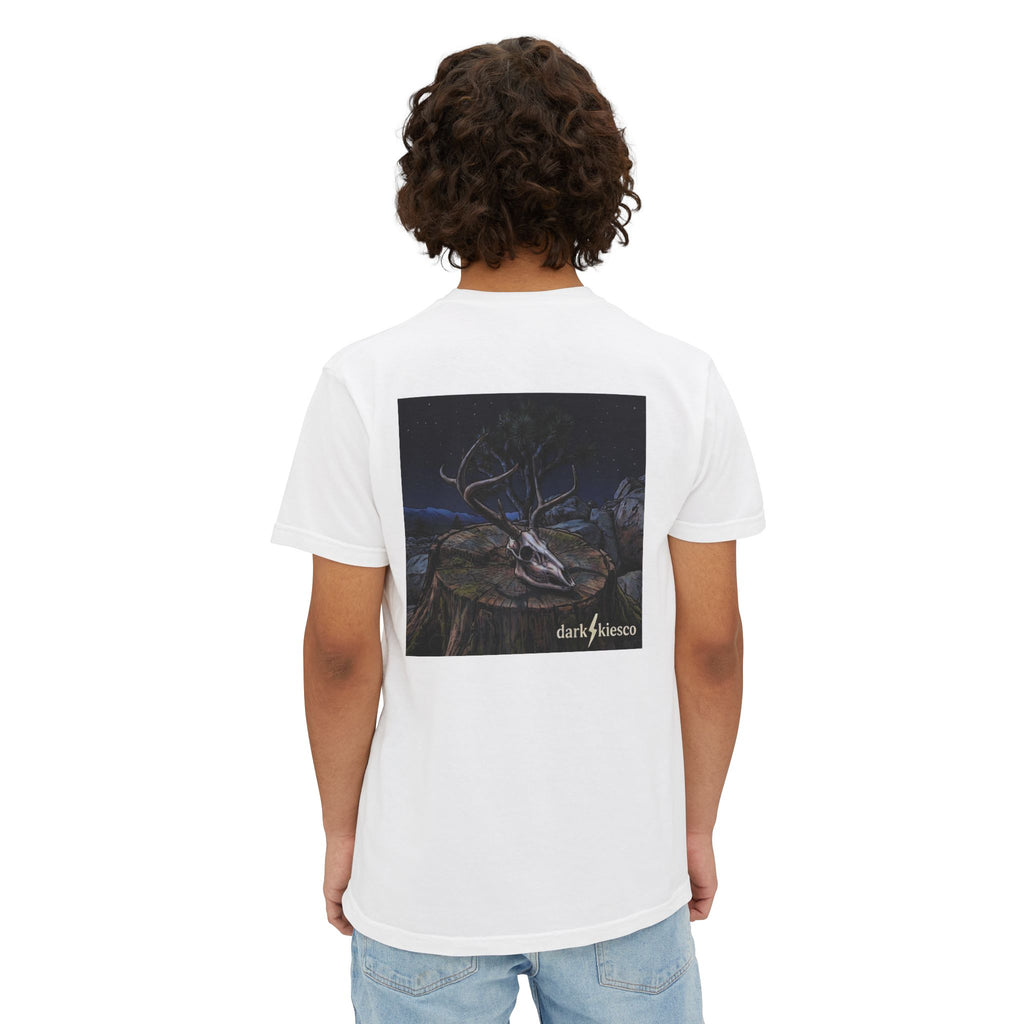 Pocket T-Shirt — Dark Night Mule Deer Graphic Pocket Tee