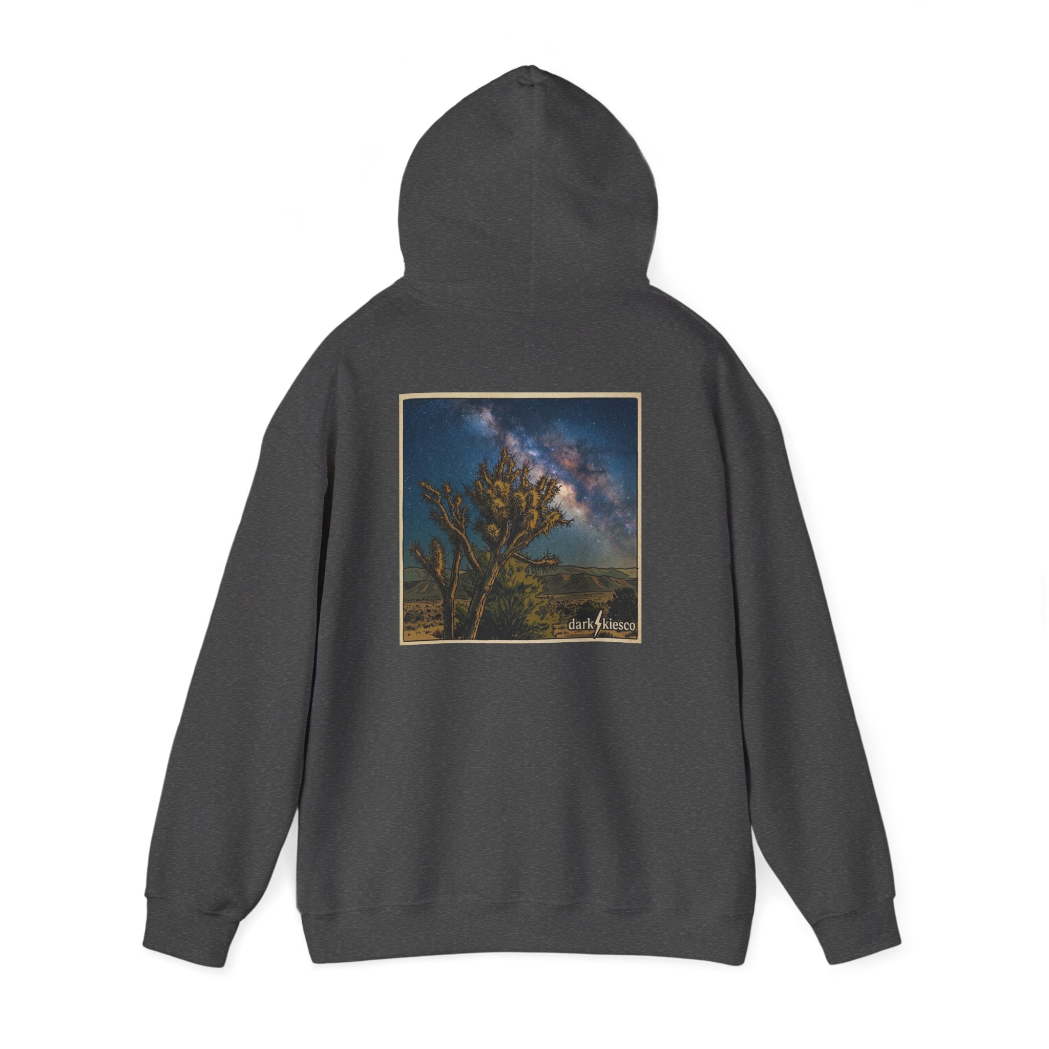 Night Sky Joshua Tree Hoodie — Milky Way Desert Landscape Pullover
