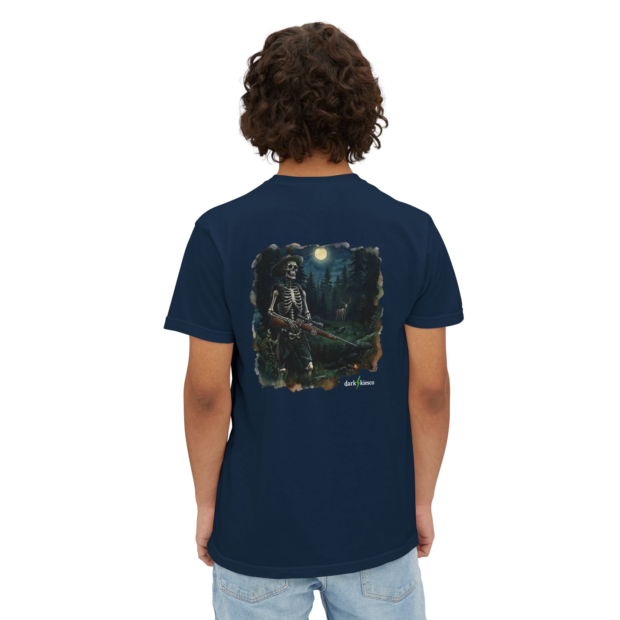 Skeleton Hunter Pocket T-Shirt — Graphic Tee