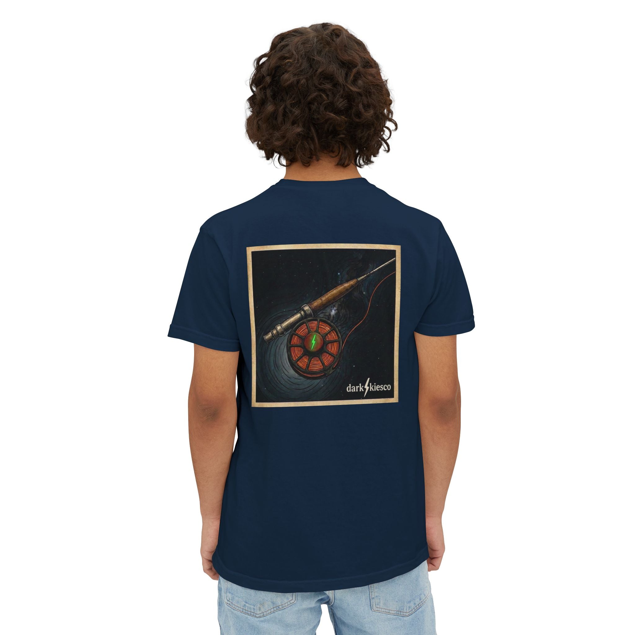Pocket T-Shirt — Fly Rod & Reel Back Print