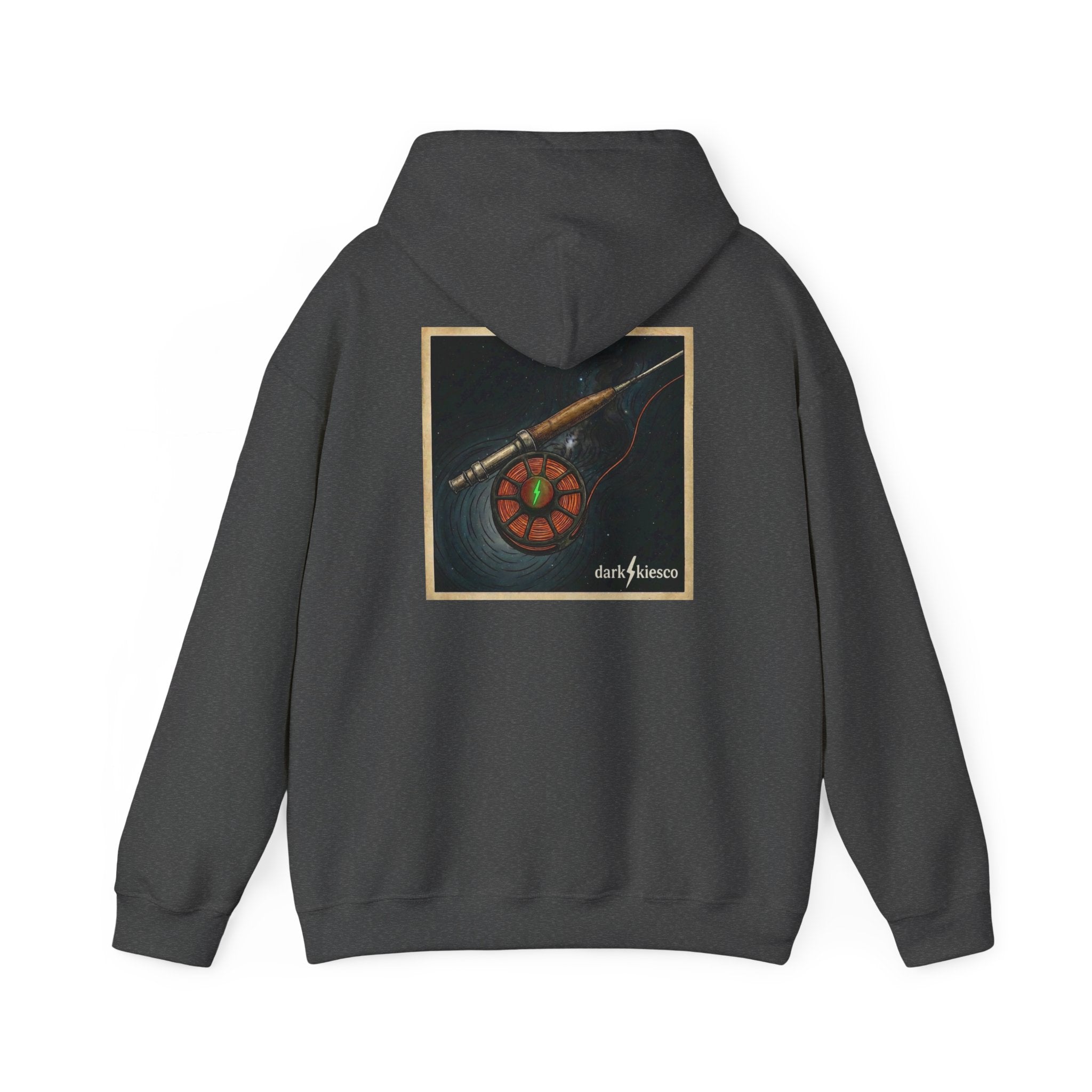 Hoodie - Dark Night Fly Rod & Reel Graphic Hooded Sweatshirt