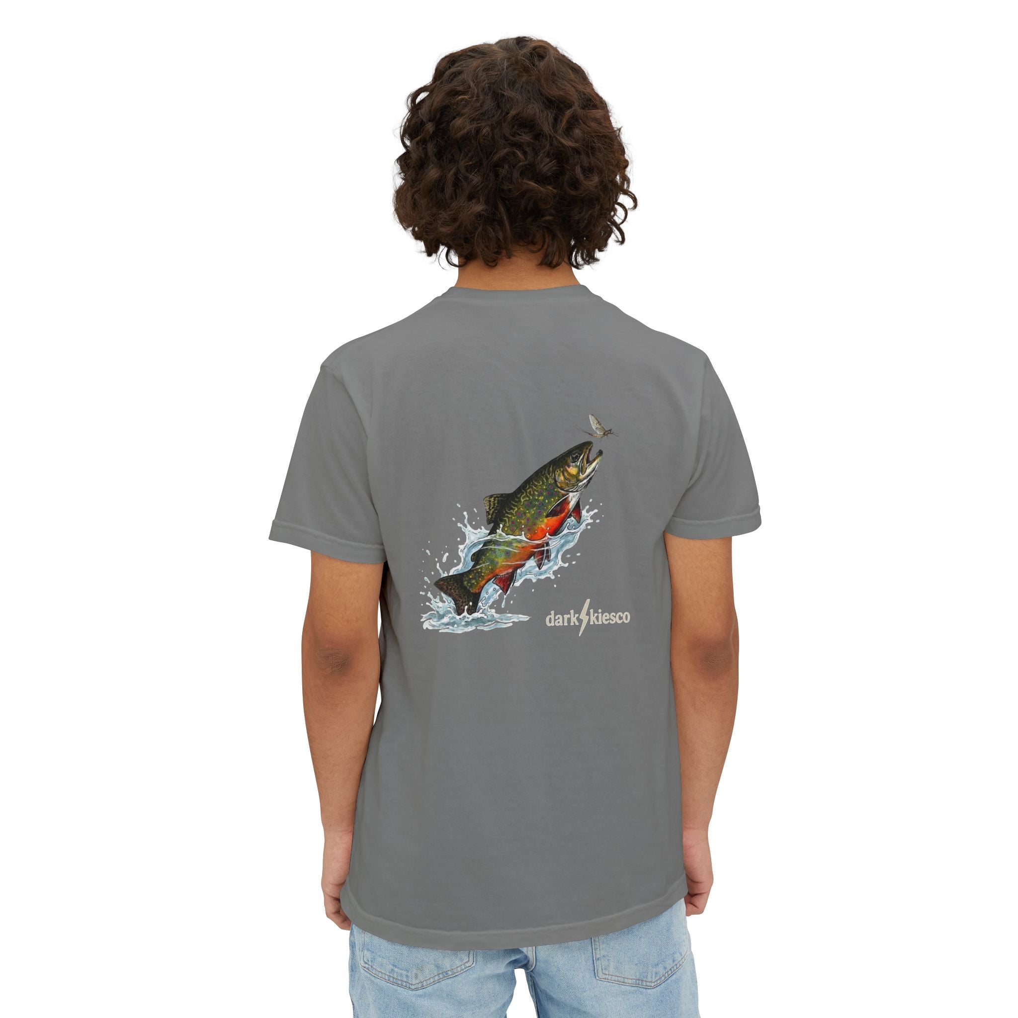 Pocket T-Shirt — Leaping Trout Graphic Pocket Tee