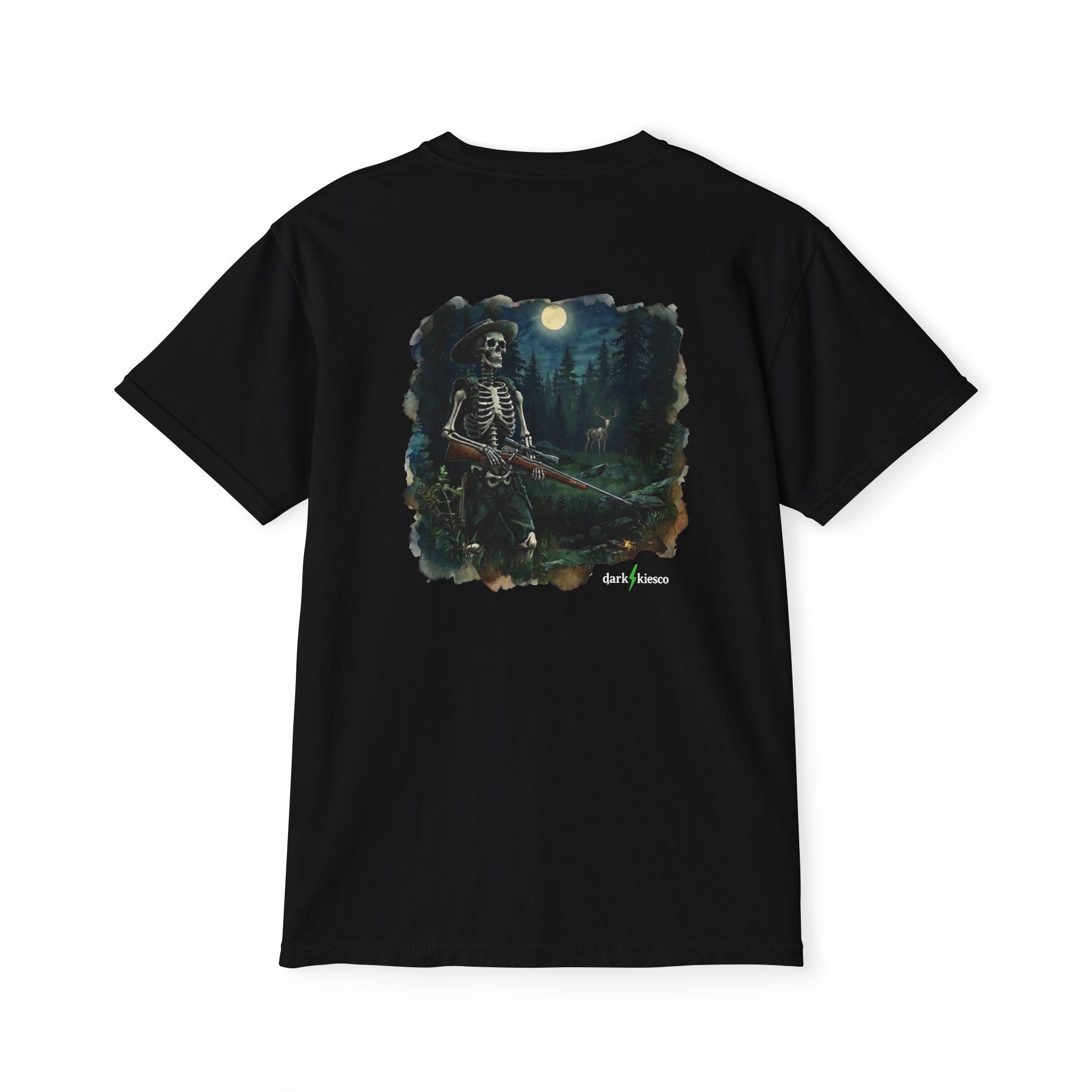 Skeleton Hunter Pocket T-Shirt — Graphic Tee