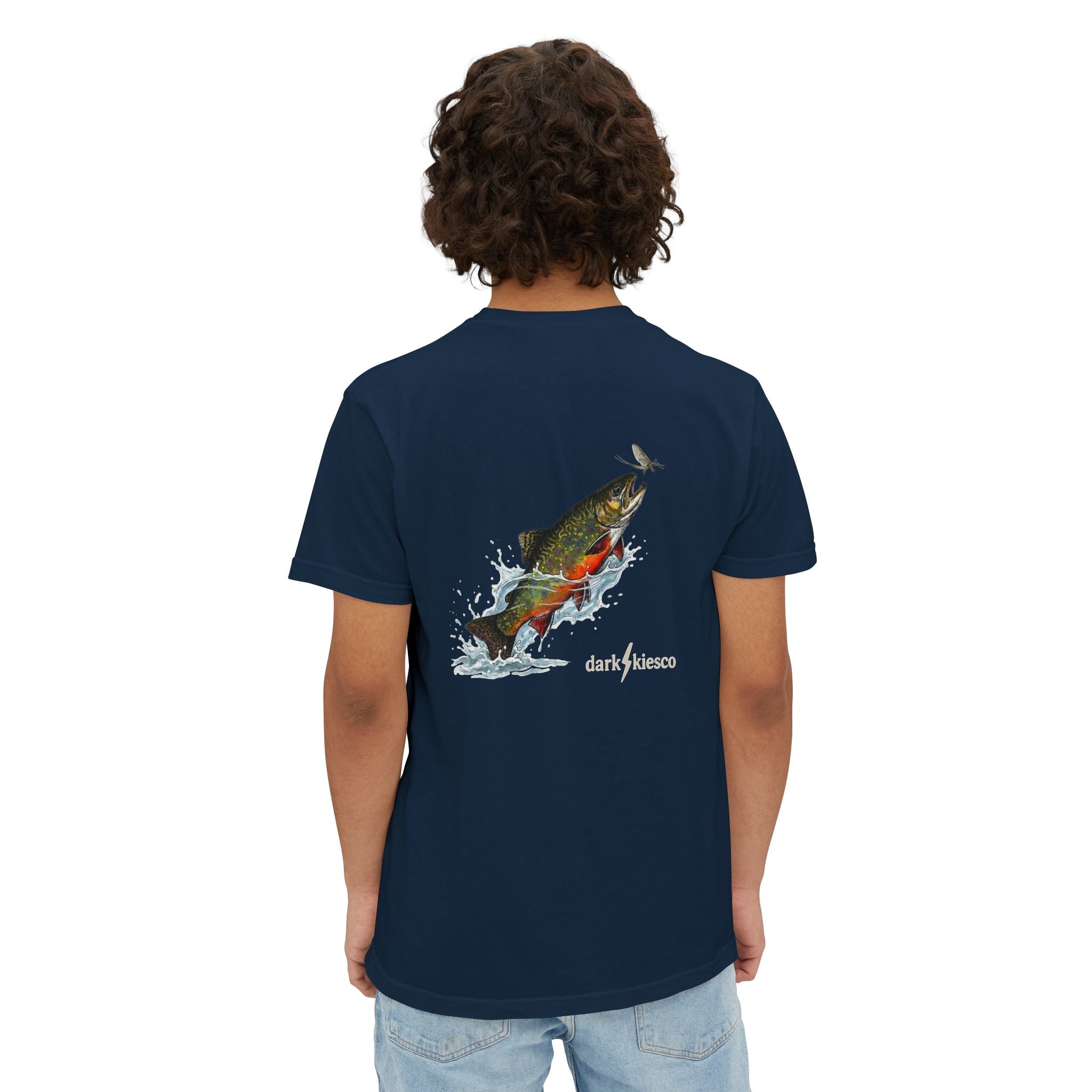Pocket T-Shirt — Leaping Trout Graphic Pocket Tee